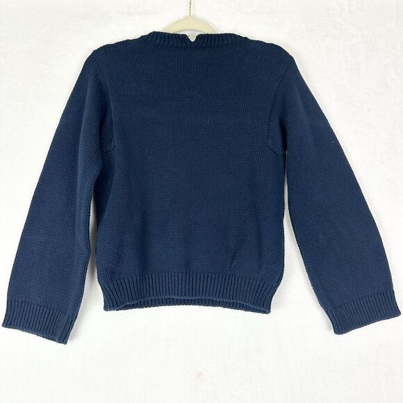 Sibel Saral Crewneck Sweater Size XS Navy Italian Yarn Classic Timeless Nautical - Picture 2 of 5